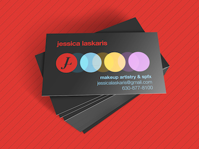 Jessica Laskaris business card business card identity mock up