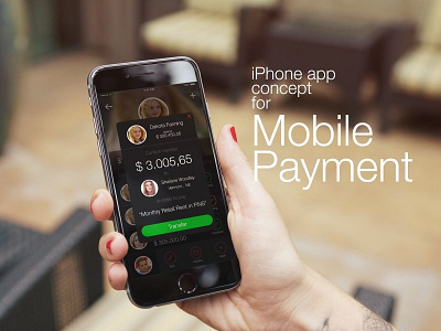 Iphone payment app concept