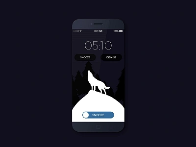 HOWL alarm app application dark experience iphone ui user ux