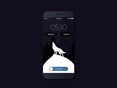 HOWL alarm app application dark experience iphone ui user ux