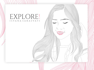 Isyana Sarasvati Tumblr Outline Concept experience interaction isyana modern pink sarasvati simple sketch ui ux web white