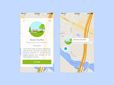 Simple City Information Map app apple city design flat ios iphone map simple