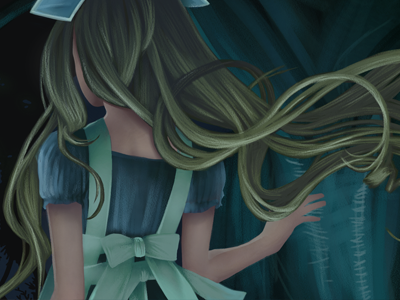 Alice Progress alice in wonderland corel painter drawing girl hair illustration