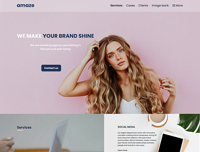 Amaze communication - redesign branding ui ux web