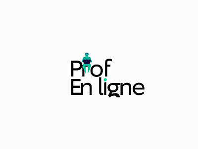 Prof en ligne design illustrator logo online prof