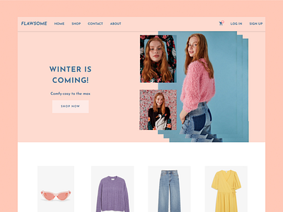 Flawsome clothing clothing store clothing website design ecommerce figma home page landing page landing page concept landing page design online store product page ui ux web design web development website