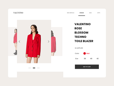 Valentino Product Page: Weekly Warm-up #74 design figma ui ui challenge ux web design website website design