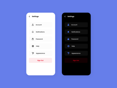 Daily UI #007: Settings by Sarah De Witt on Dribbble