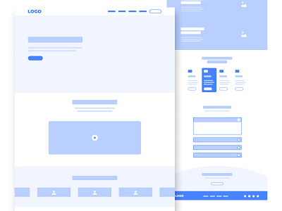 Time Master Wireframes desktop landing page wireframe