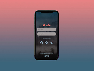 Daily UI #001 - Sign in app screen app design flat ui