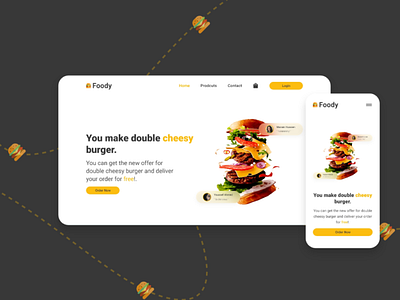 Foody Website foody website responsive ui uidesign uidesigner website