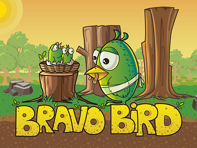 Bravo Bird - Game UI/UX Design artistic birds game bravobird character design conceptual game creative game cover game design game uiux graphics ui design