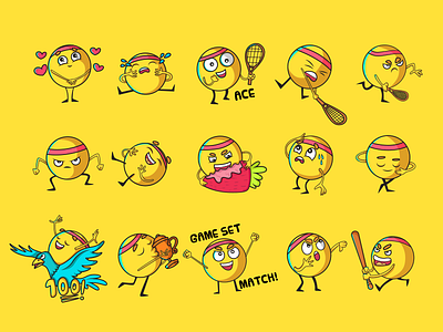 Funny Ball Emoji Design ball baseball cool creative cricket emoji enjoy f1digitals sports tennis yellow