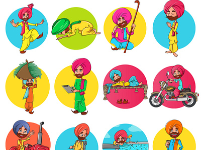 Punjabi Text Stickers for Sale