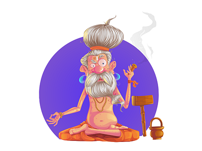 Indian Saint Illustration