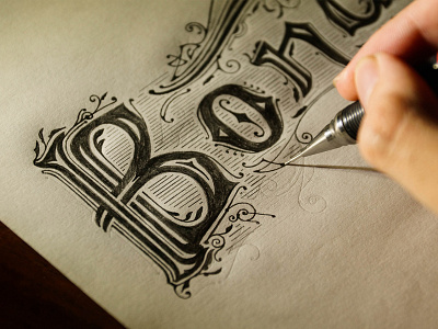Lettering curls drawing lettering letters logo manual old pencil sketch typography vintage wip