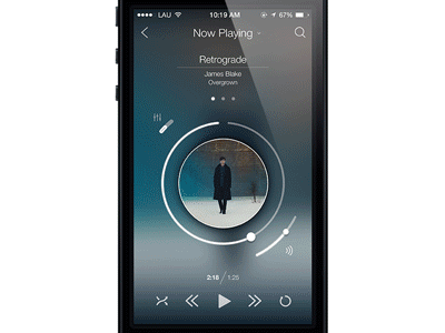 Animated: Playlist 7 app bar flat ios ios7 iphone music music app playlist progress bar ui