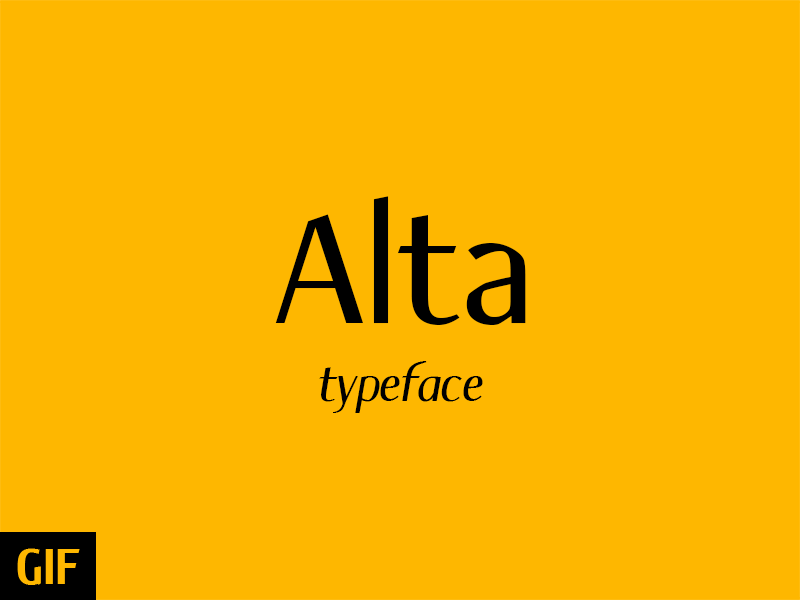 Alta Weight Overview alta custom type font letters ligature type typeface typography