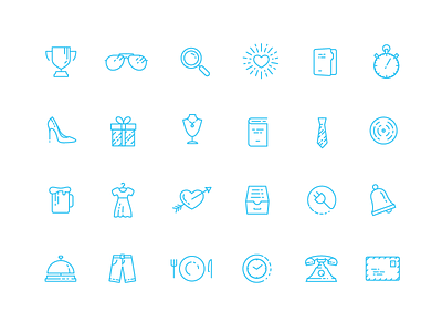 Icons flat icon illustration line simple vector