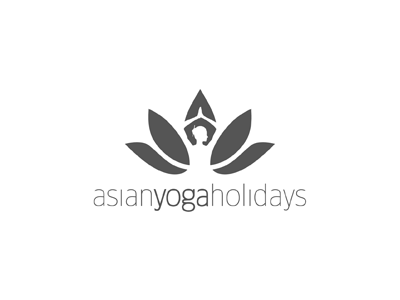 Asian Yoga Holidays asia brand flower holiday identity india logo logolounge lotus natural nature negative space plant yoga