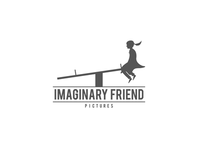 Imaginary Friend Pictures brand branding child children film friend ghost girl identity illustration imaginary friend imagination kids logo logo lounge movie picture play playground playing see saw