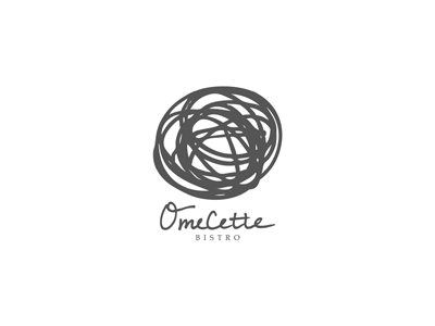 Omelette Bistro bistro brand cooking custom typography egg food hand lettering identity lettering line logo logolounge omelette restaurant typography