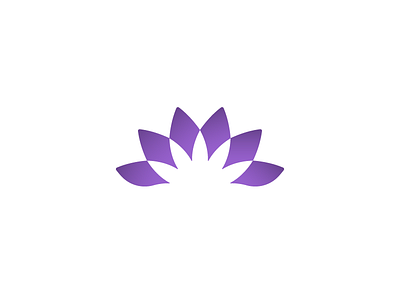 Purple Lotus app flower gradient logo lotus massage