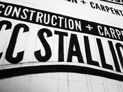 CC Stallions Sketch 1 carpentry cc stallions construction logo sketch