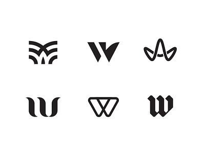 Assorted W's identity logo logo design monogram w