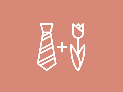 Tie + Tulip icon logo plus tie tulip wedding wip