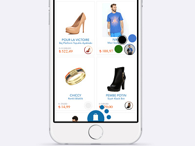 E-Commerce Color Selection Demo for Zizigo app color e commerce gesture interface selection ui user