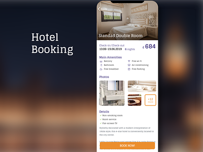 Hotel Booking Concept app booking app gui design hotel booking ios11 mobile mobile ui ui design user interface user interface design