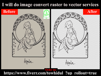 I will do image convert raster to vector services low cost format vector tracing