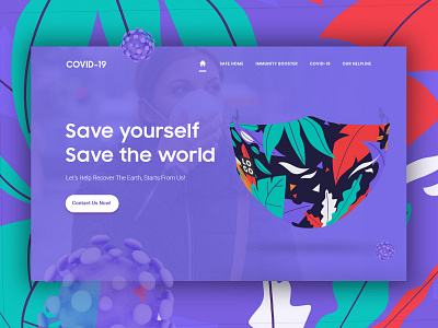 Covid - 19 coronavirus covid19 dribbble inspiration landing page shot webpage world