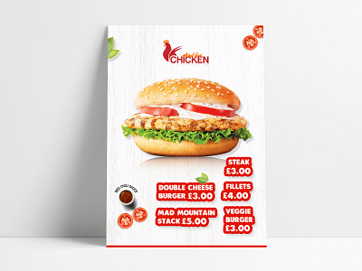 Poster Design for mad for chicken a1 branding brouchure chicken chicken wings chuck design dribbble dribbble best shot dribbble inspriation fine quality fired chicken illustration inspriation logo mac and cheese madforchicken representation typography vector