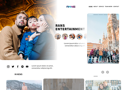 RANS Entertainment - Redesign artist design sketchapp ux web web design
