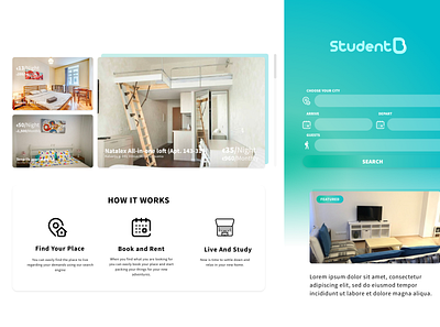 StudentB - Redesign booking system design sketchapp ux web web design