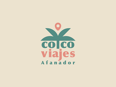 Coco Viajes Afanador agency brand branding design logo logo mark palm palma travel tropical viajes