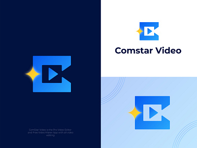 ComStar Video Logo App brand identity branding design designs icon logo logogram logomark logos vector