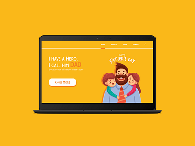 Father's day-Landing Page branding design icon illustration type typography ui ux web website