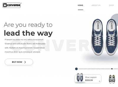 Converse Landing page redesign branding design designer e commerce icon logo redesign type typography ui