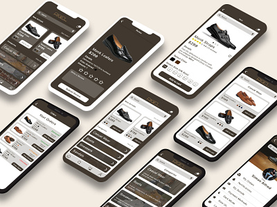 Rigel App- Because Shoes Take You Places app design designer e commerce minimal typography ui ux web