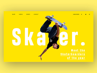 Skater. animation app branding design ui web web design