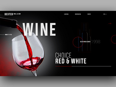 Red Wine animation app branding design ui web web design