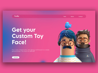 face toy branding design google illustration minimal typography ui ux web web design