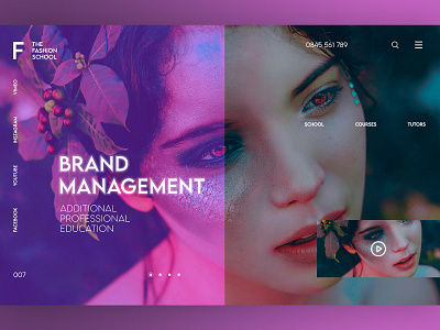 Fashion landing page branding design google typography ui uidesign uxdesign webdesign website