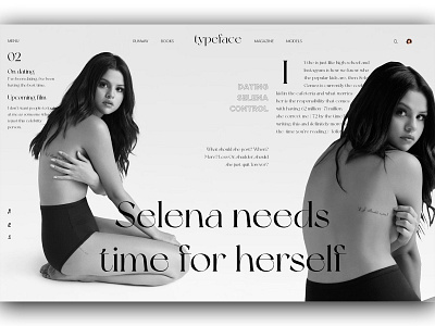 Selena Gomez design google minimal ui ui design ux ux design web web design
