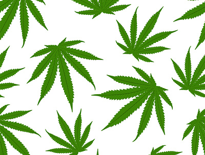 Cannabis leaves pattern background. Marijuana vector seamless pa art autumn background botanical botany cannabis decorative design drug drugs floral flourish flower grass green hashish health hemp herb illegal