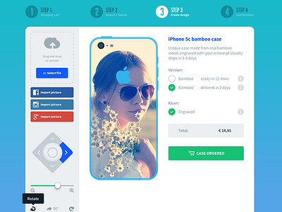 Design your custom case app application cart case controls custom design ios iphone social ui
