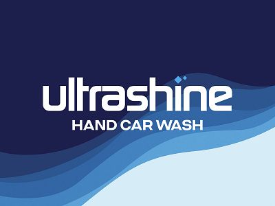 Ultrashine Car Wash branding branding design design illustration logo minimal typography vector